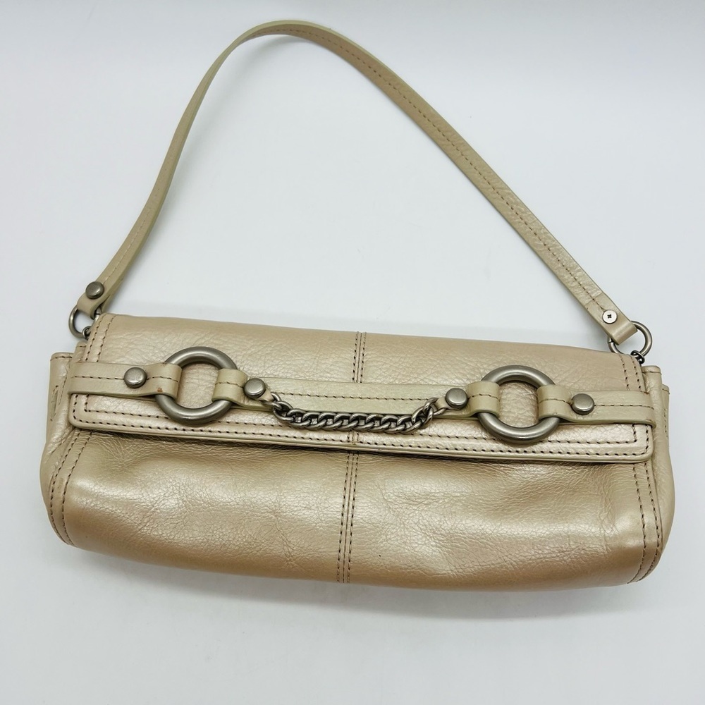 JUICY COUTURE CREAM LEATHER SMALL HANDBAG